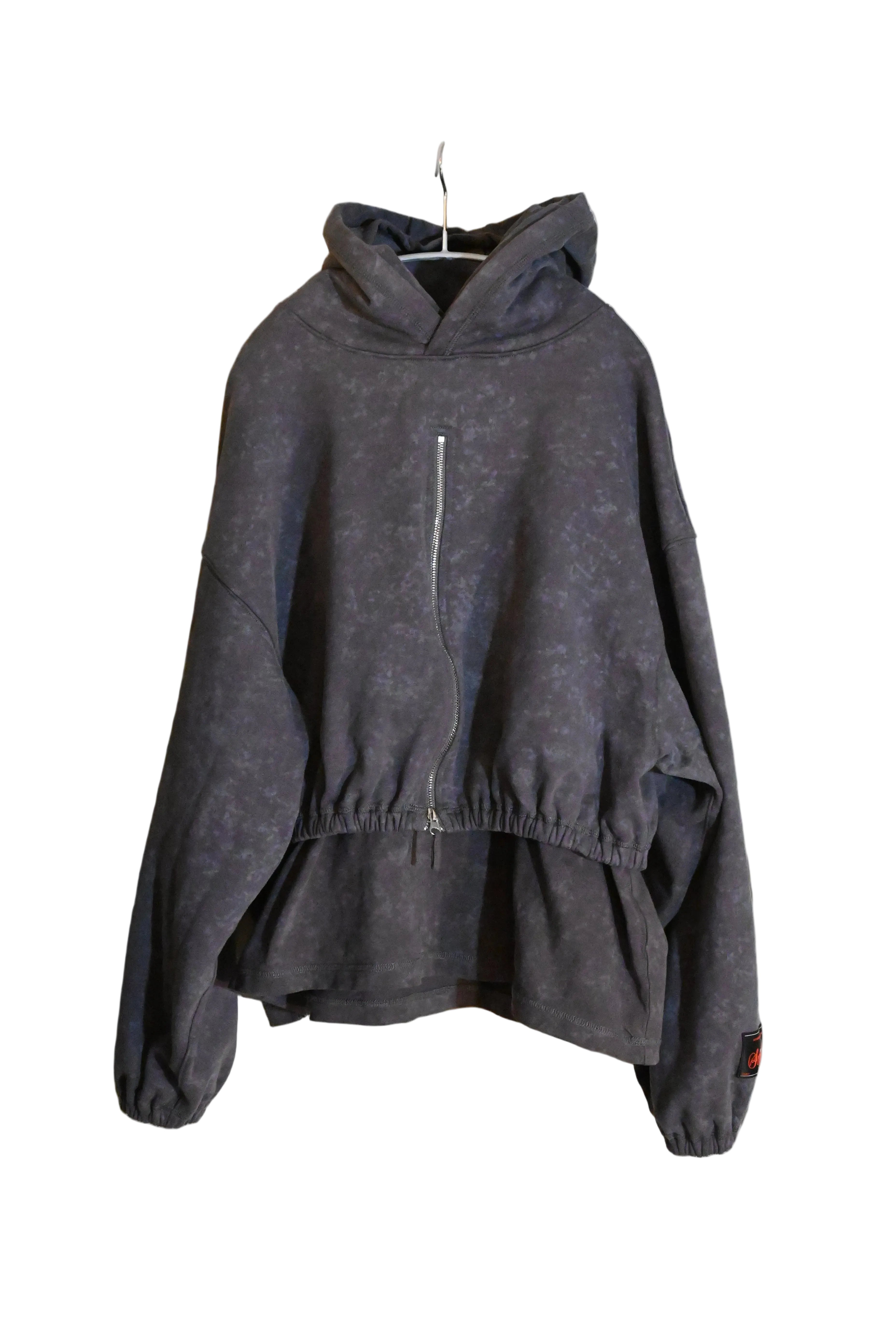 SYUMAN Grey Blue Zip Hoodie – Japanese Designer Streetwear (Size 2)