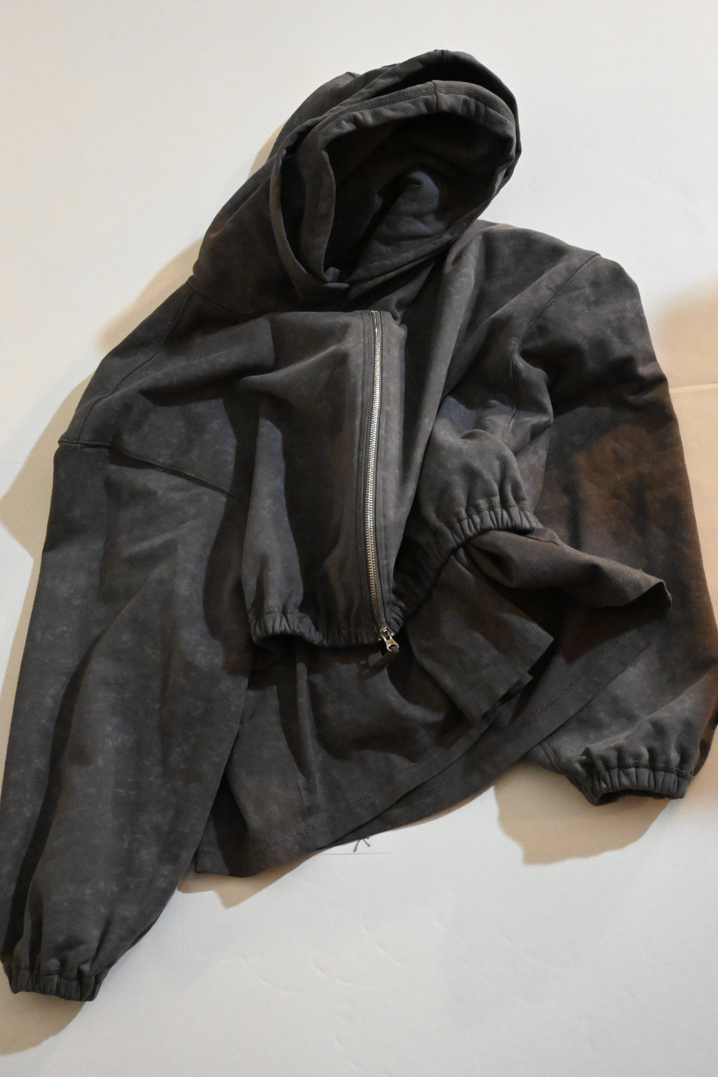 SYUMAN Grey Blue Zip Hoodie – Japanese Designer Streetwear (Size 2)