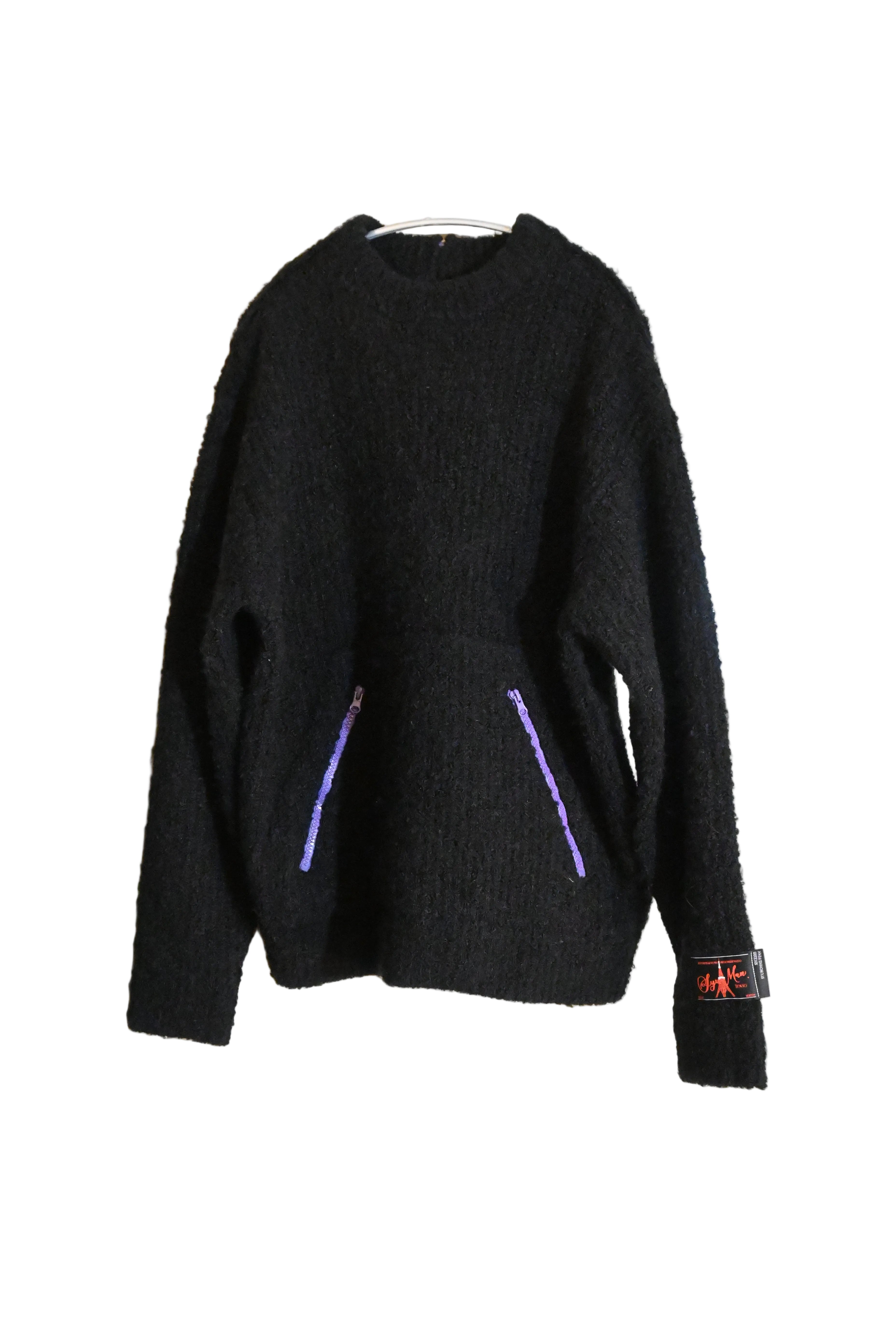SYUMAN Knit Sweatshirt – Triple Zip Collar (Size F)