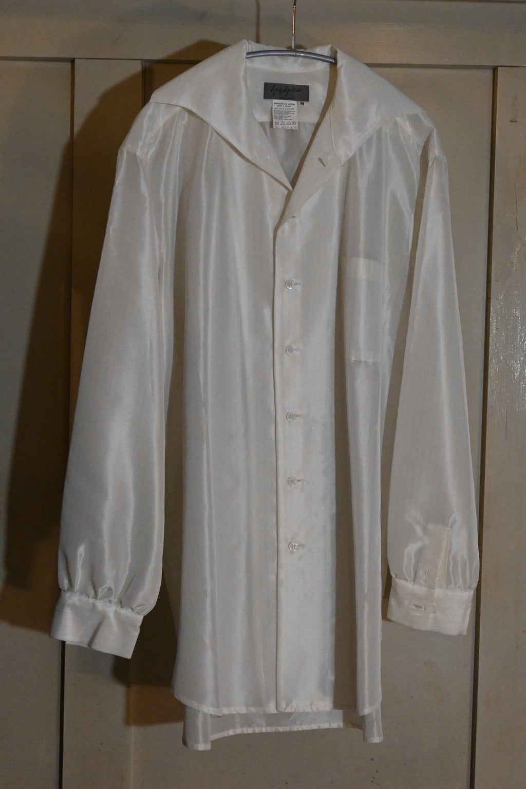 Yohji Yamamoto Acetate Stripe Shirt – Black (Size M)