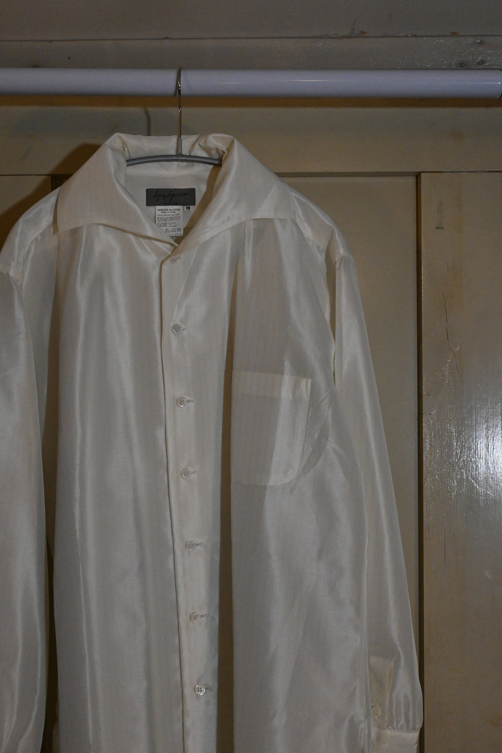 Yohji Yamamoto Acetate Stripe Shirt – Black (Size M)