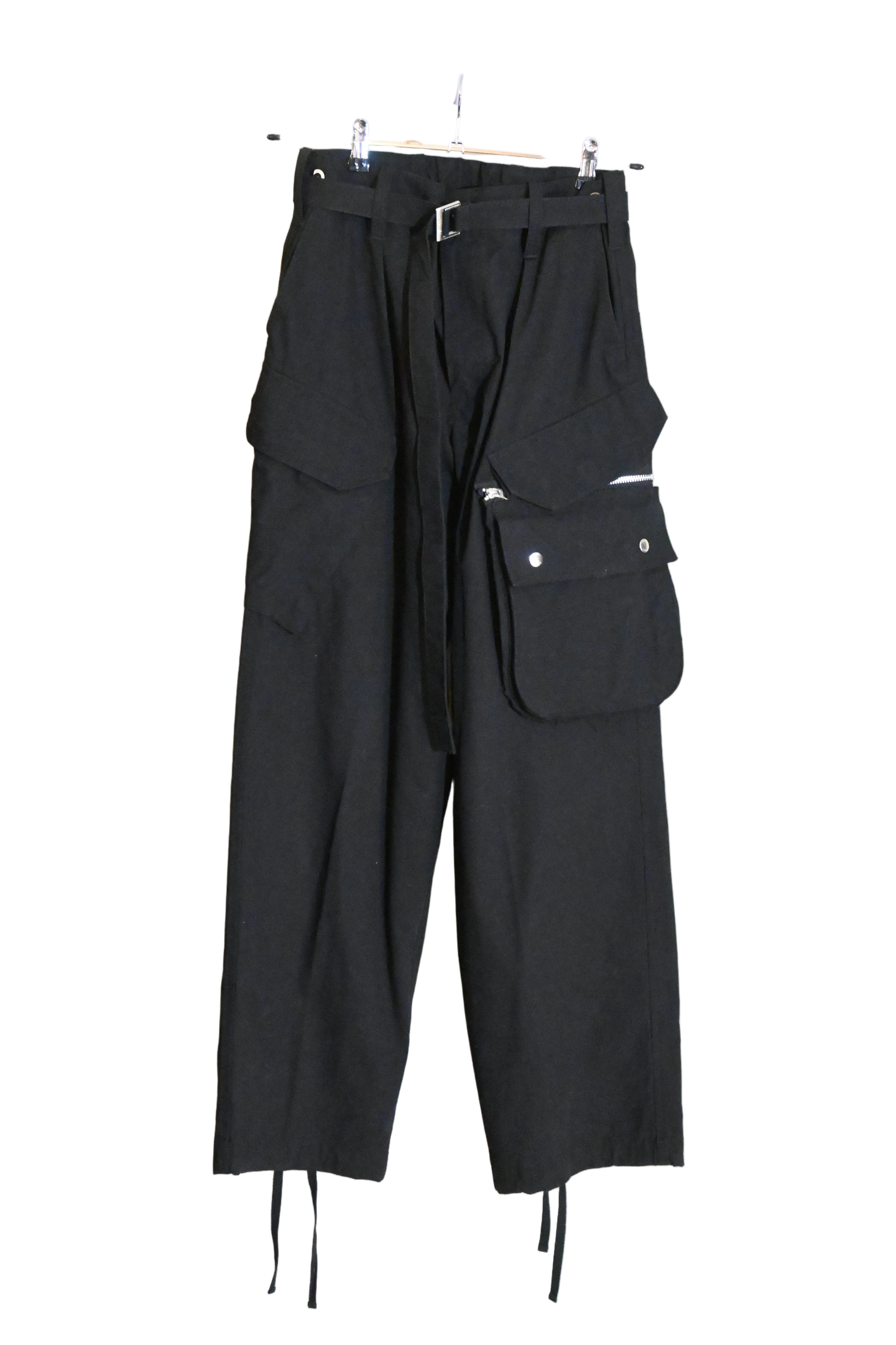 sacai Black Cargo Pants – Japanese Designer (Size 3)
