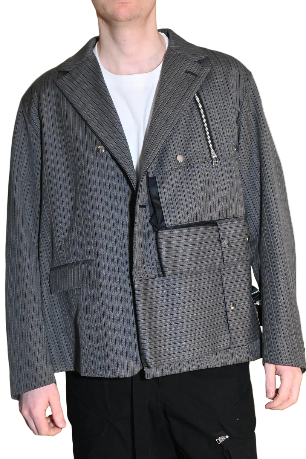 TAMME Grey Wool Blend Jacket – Made in Japan (Size L)