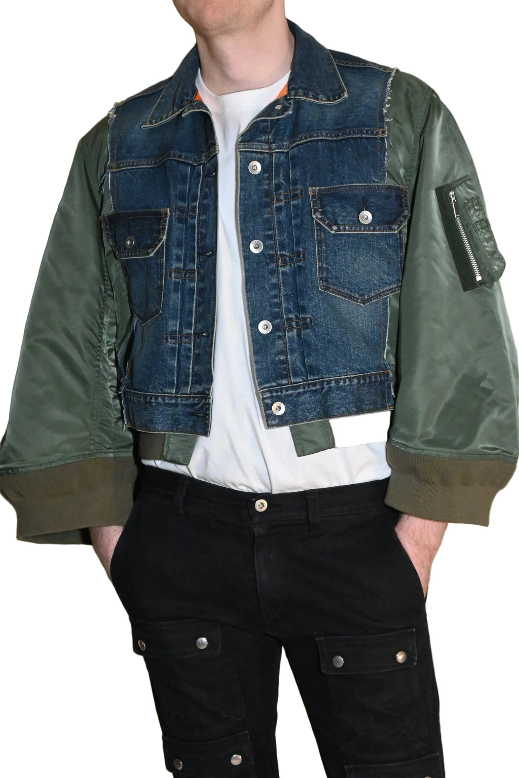 sacai Hybrid Denim Jacket – Docking Design (Size 2)