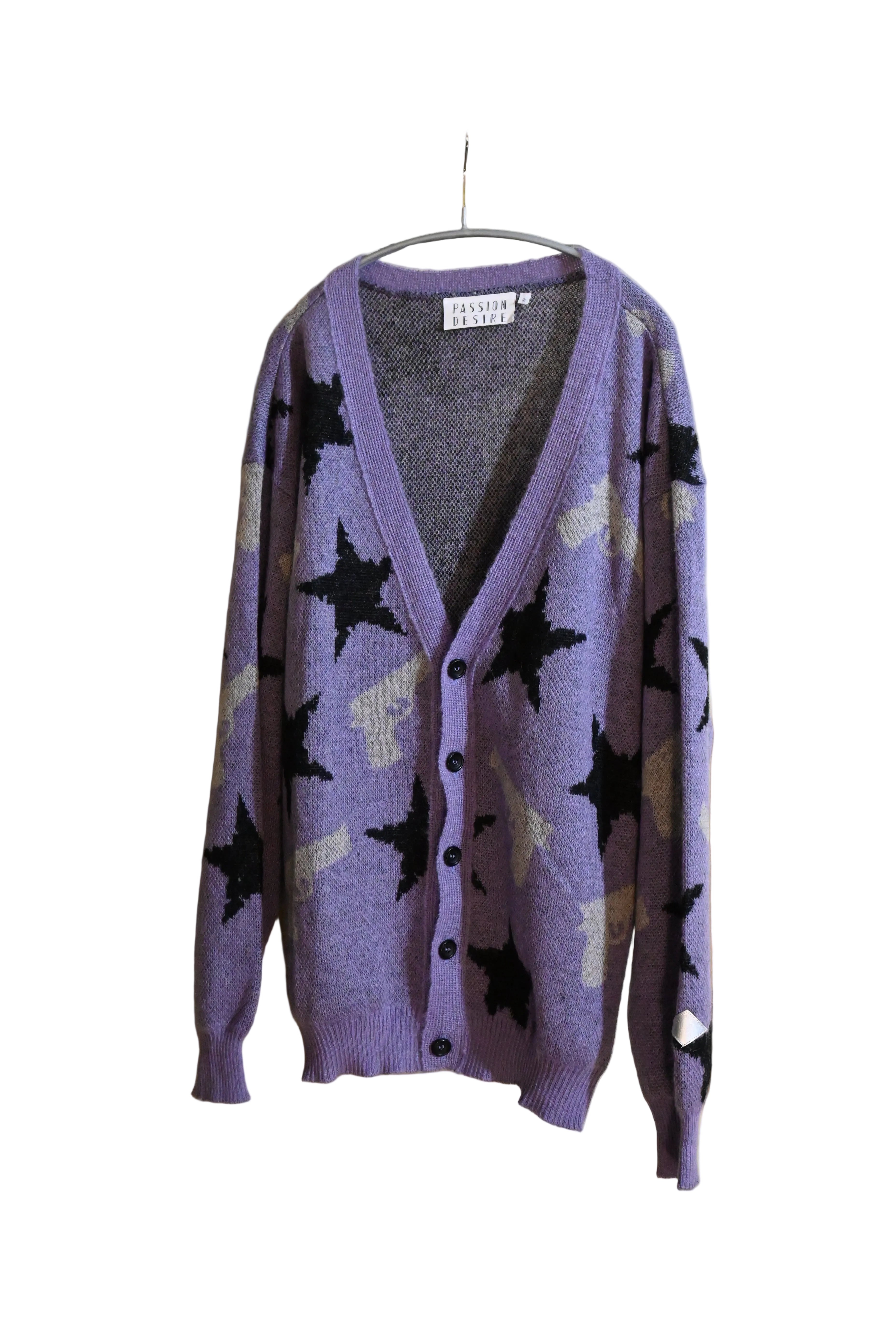 el conductorH Purple Mohair Knit Cardigan – Made in Japan (Size 2)