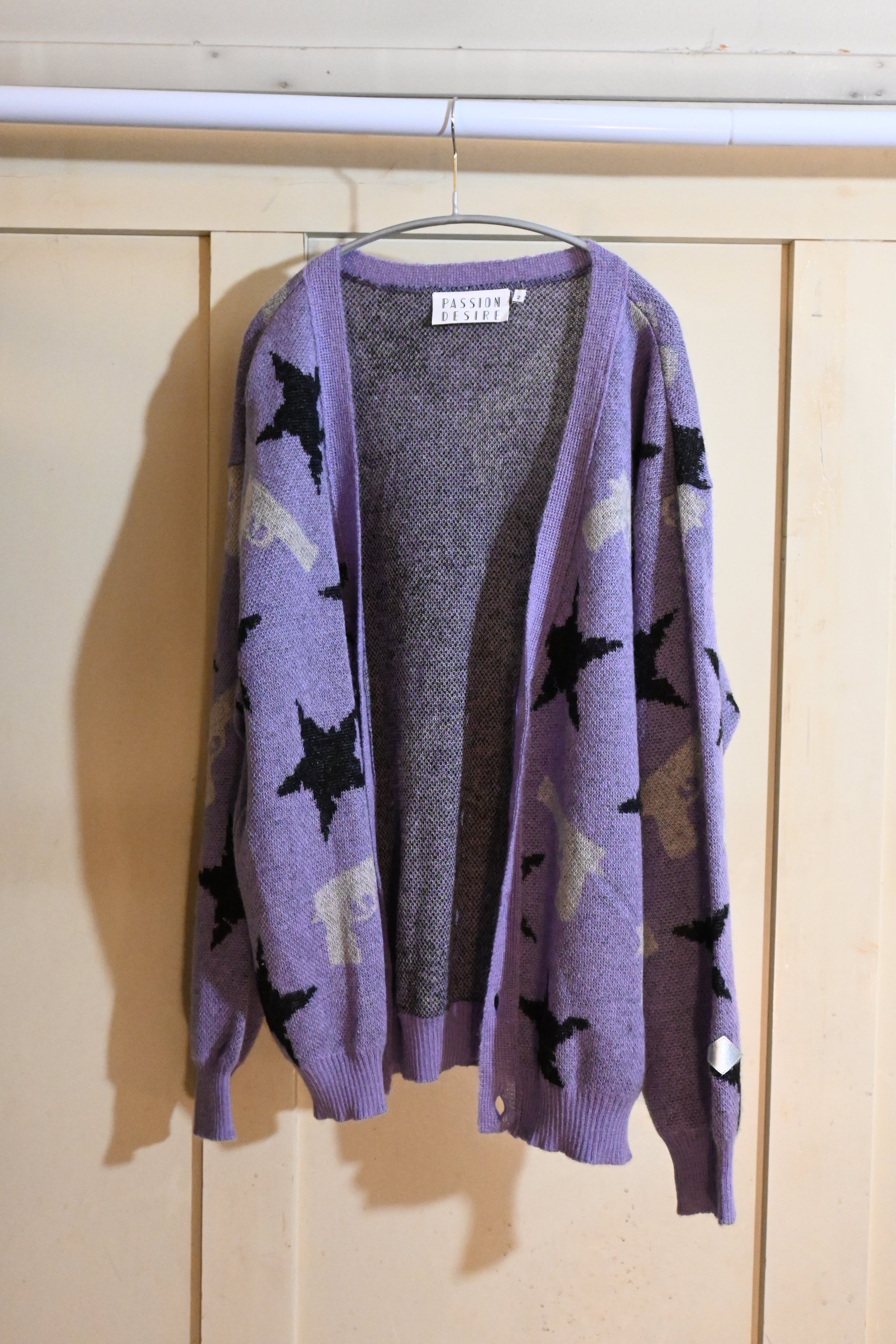 el conductorH Purple Mohair Knit Cardigan – Made in Japan (Size 2)
