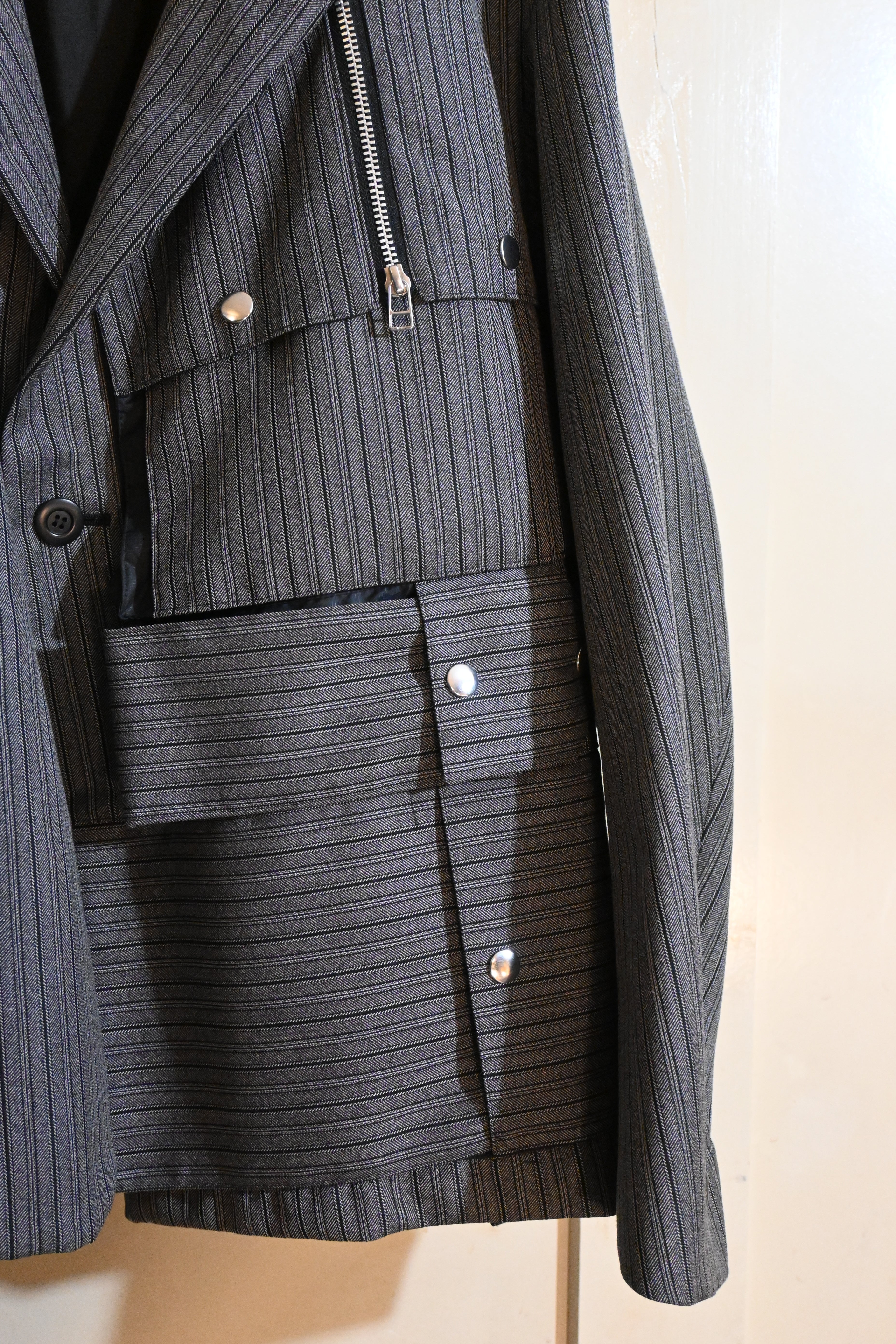 TAMME Grey Wool Blend Jacket – Made in Japan (Size L)