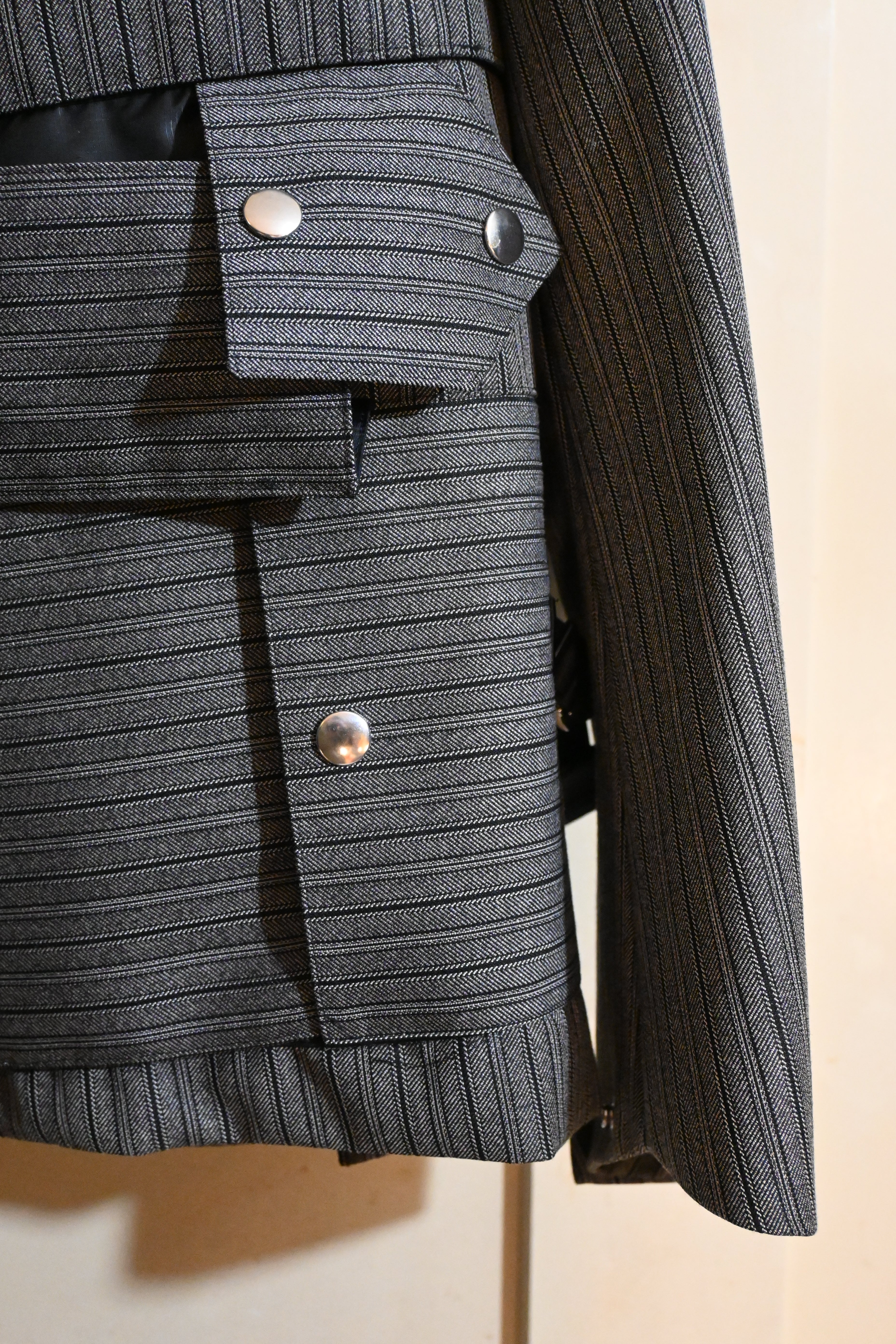 TAMME Grey Wool Blend Jacket – Made in Japan (Size L)
