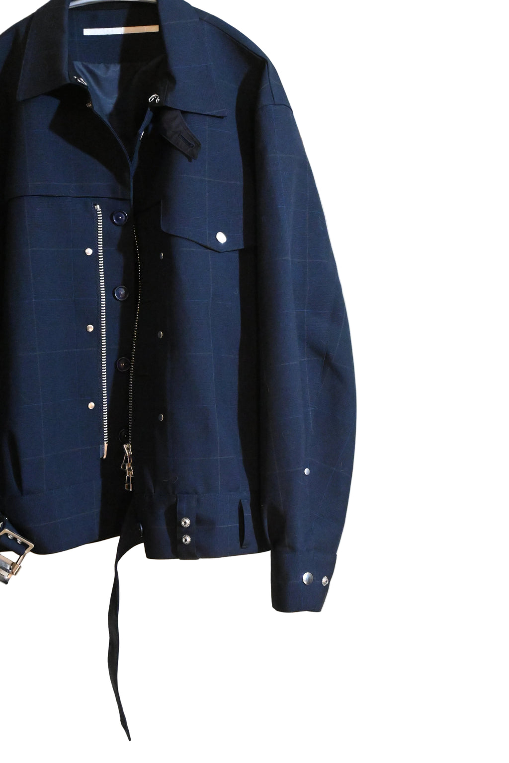 TAMME Navy Wool Blend Jacket – Made in Japan (Size L)