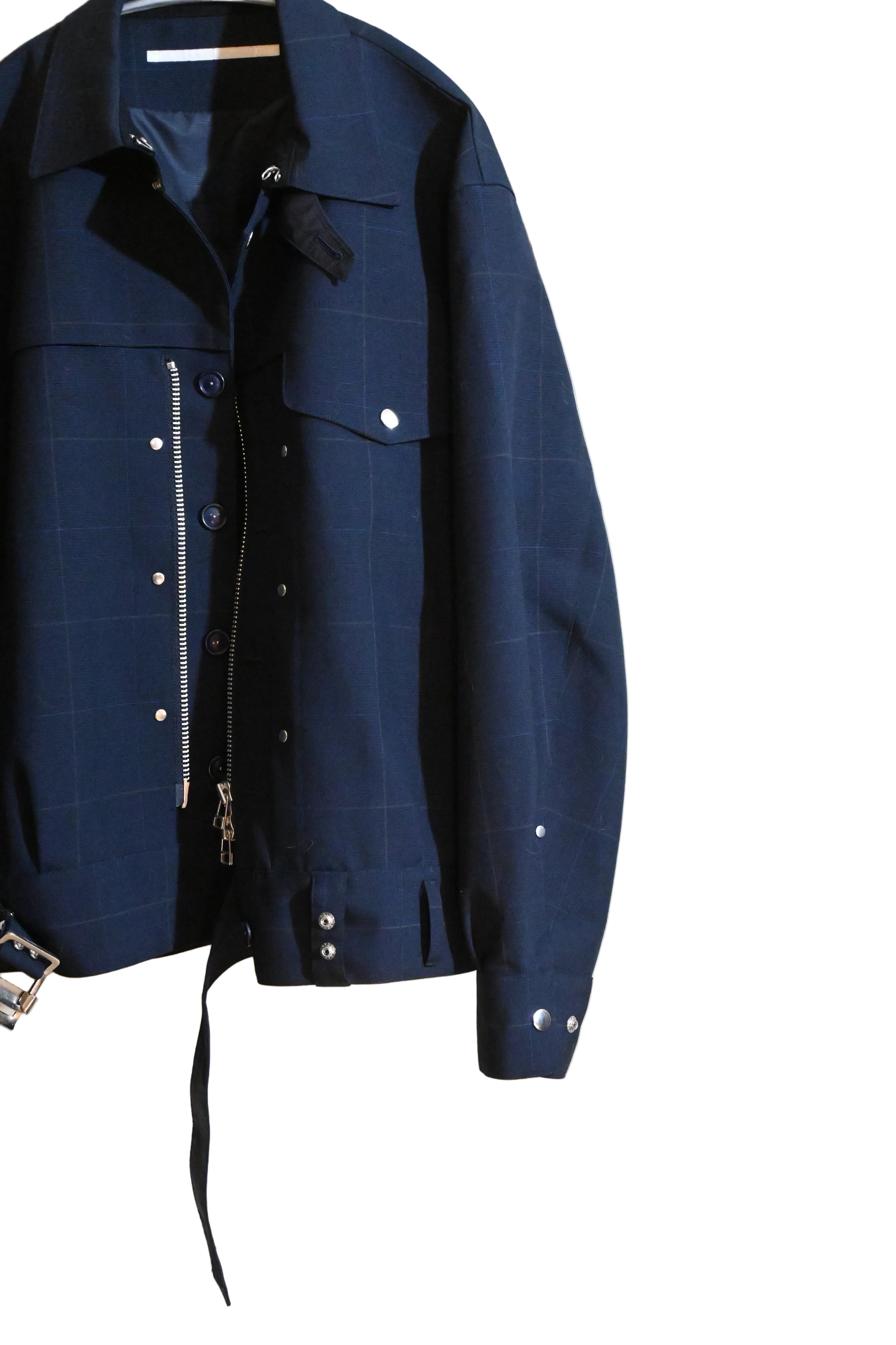 TAMME Navy Wool Blend Jacket – Made in Japan (Size L)