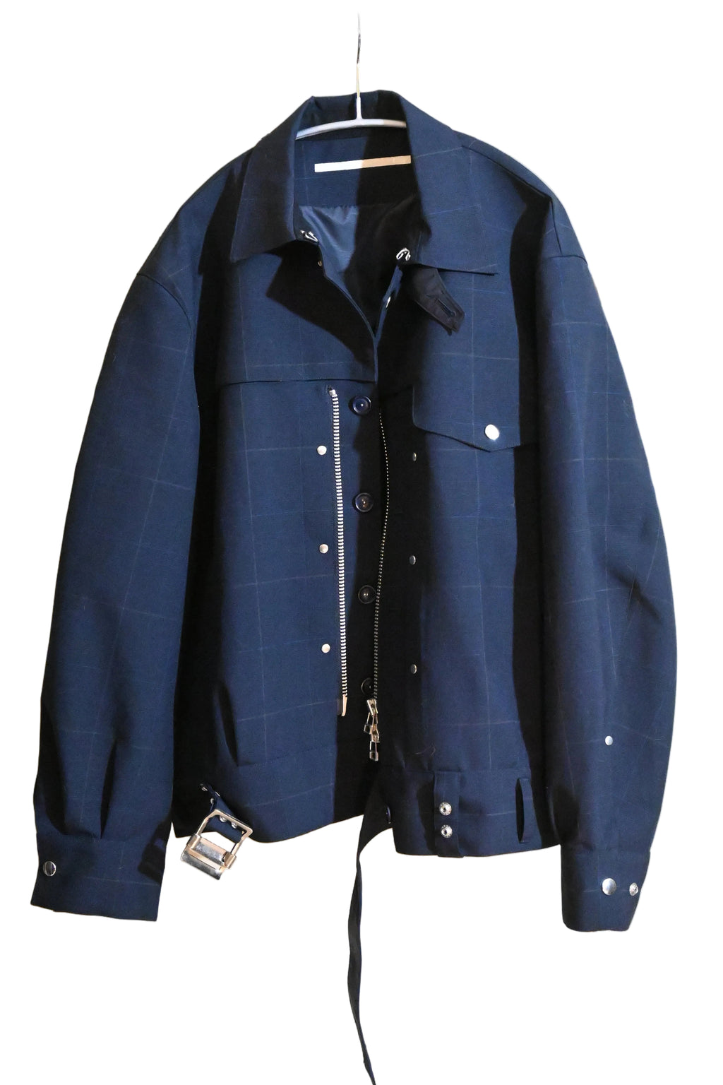 TAMME Navy Wool Blend Jacket – Made in Japan (Size L)