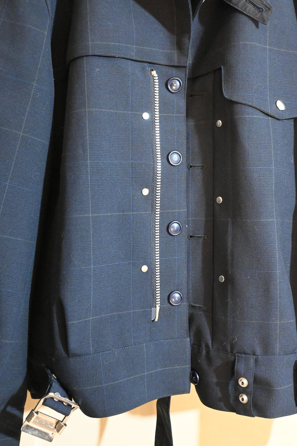 TAMME Navy Wool Blend Jacket – Made in Japan (Size L)