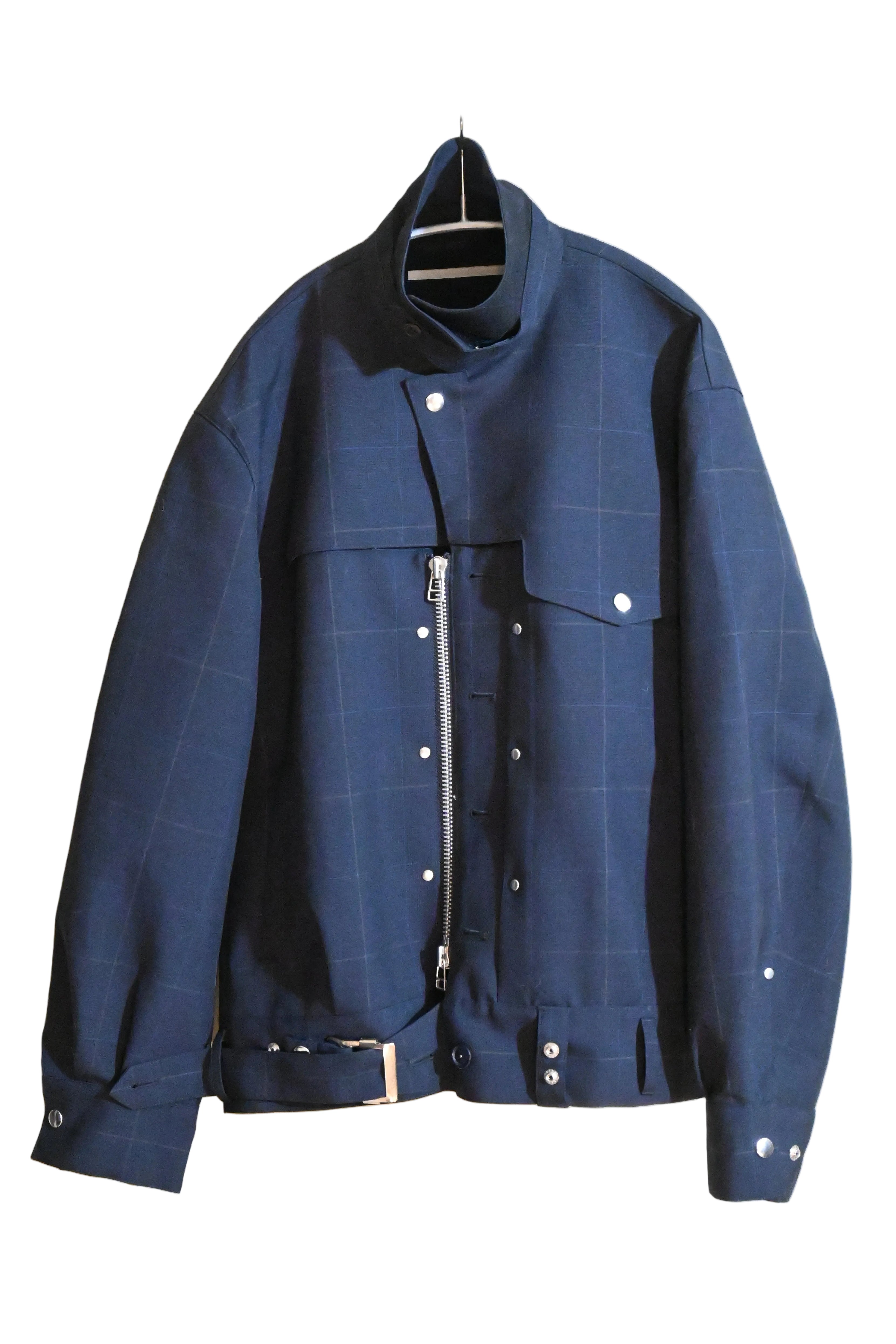 TAMME Navy Wool Blend Jacket – Made in Japan (Size L)
