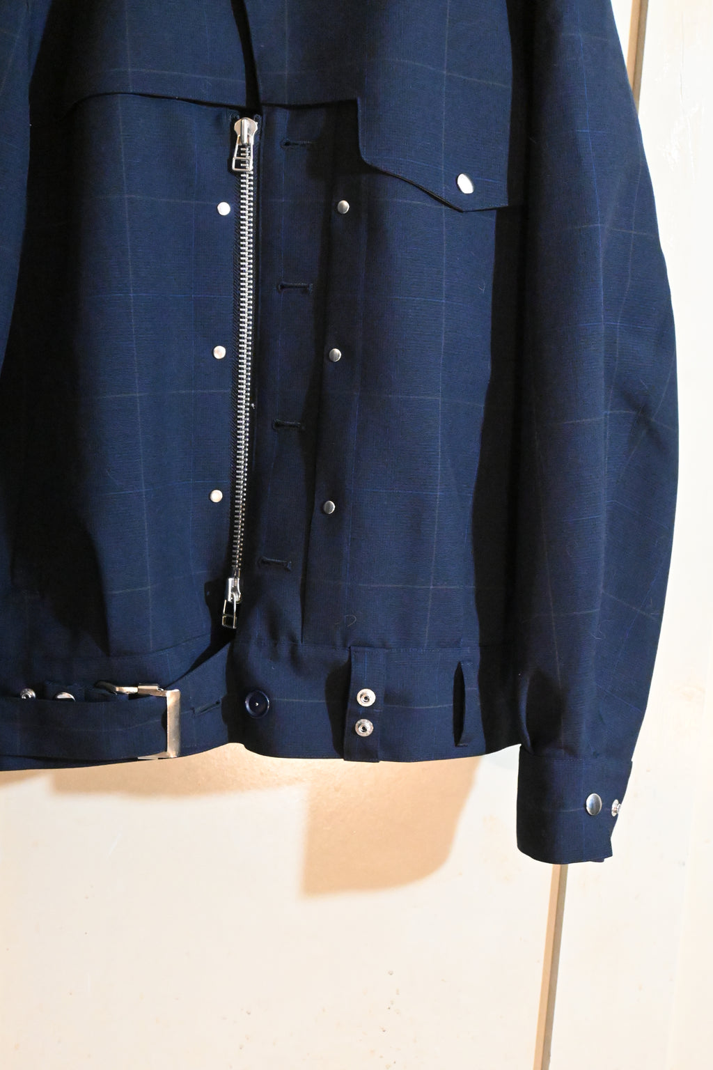 TAMME Navy Wool Blend Jacket – Made in Japan (Size L)
