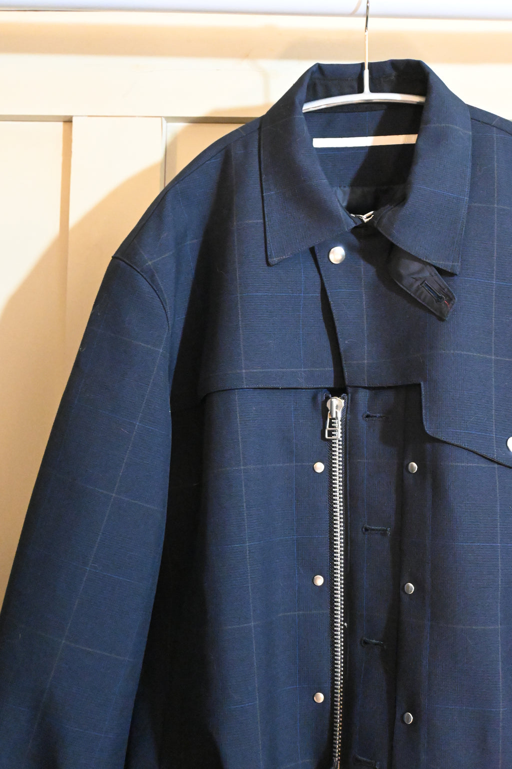 TAMME Navy Wool Blend Jacket – Made in Japan (Size L)