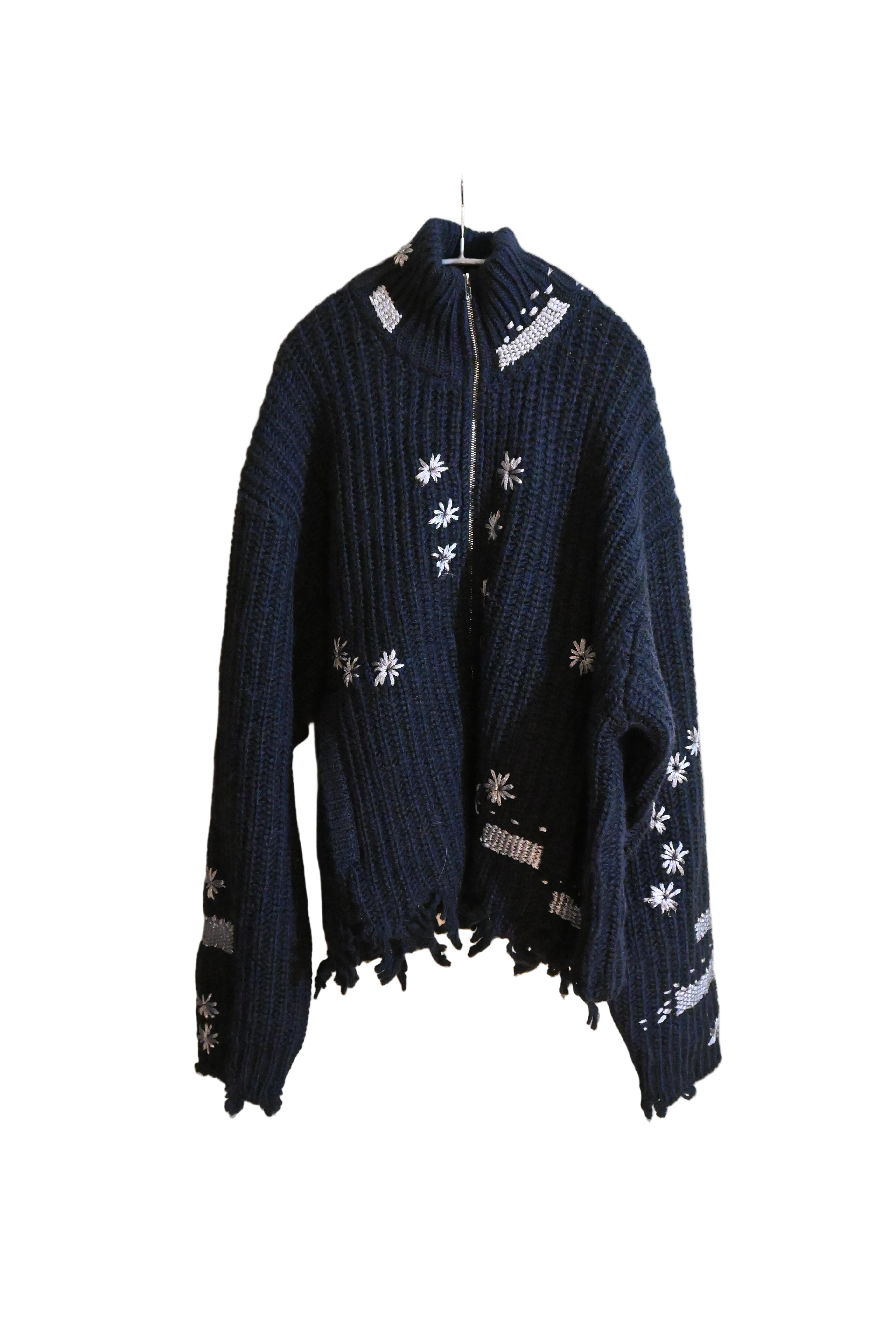doublet Wool Knit Cardigan – Embroidered (Free Size)