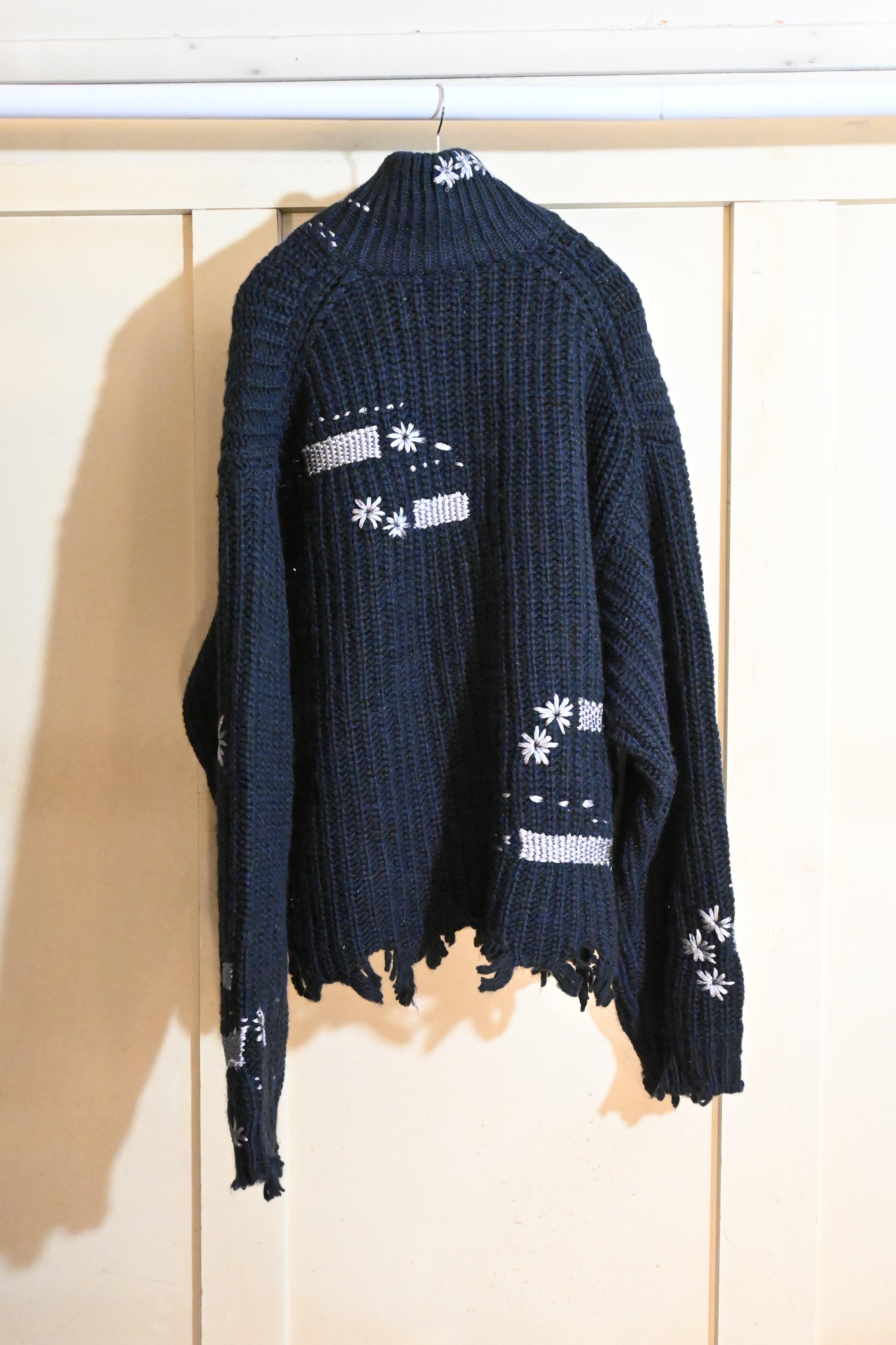 doublet Wool Knit Cardigan – Embroidered (Free Size)