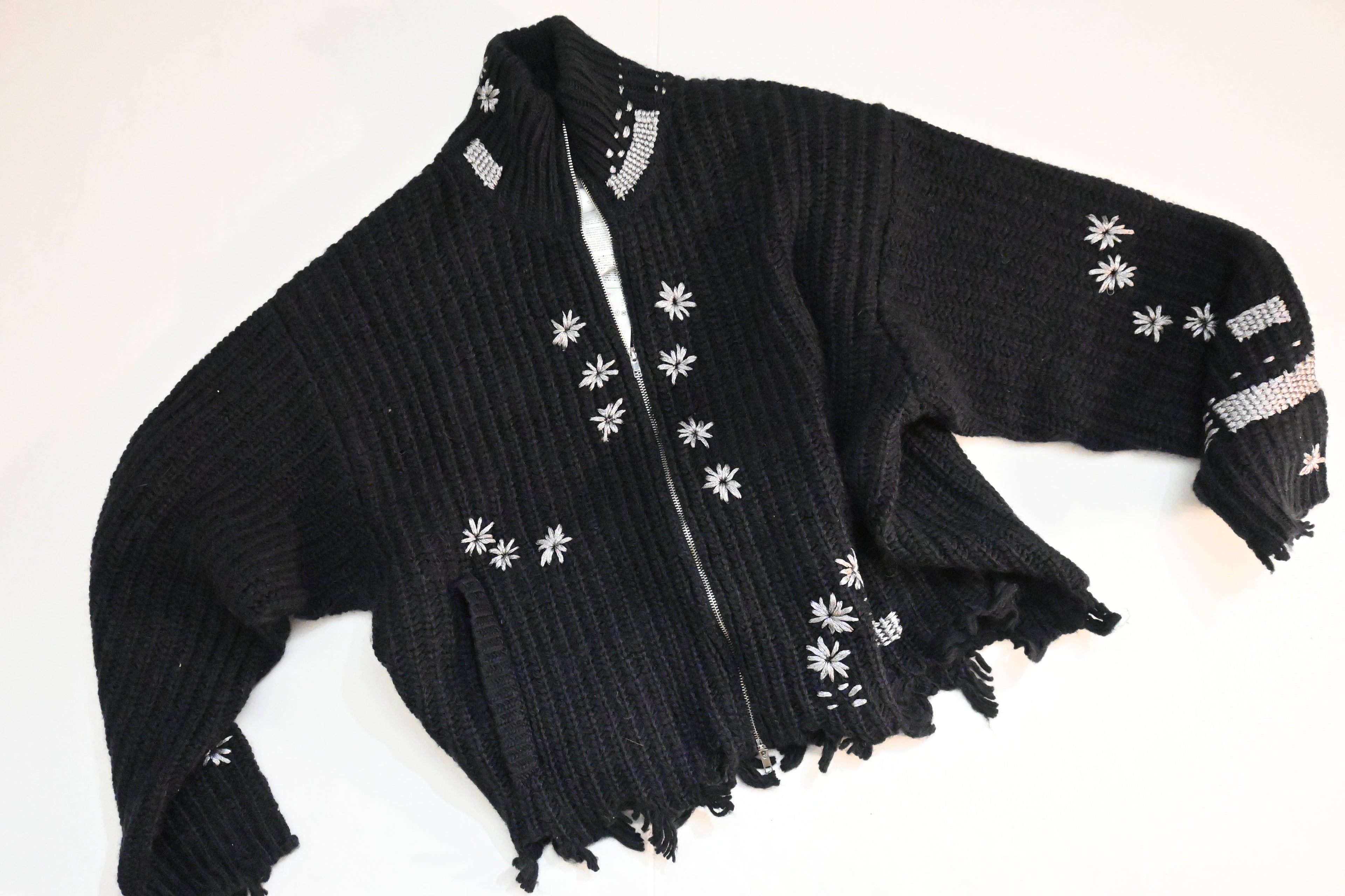 doublet Wool Knit Cardigan – Embroidered (Free Size)