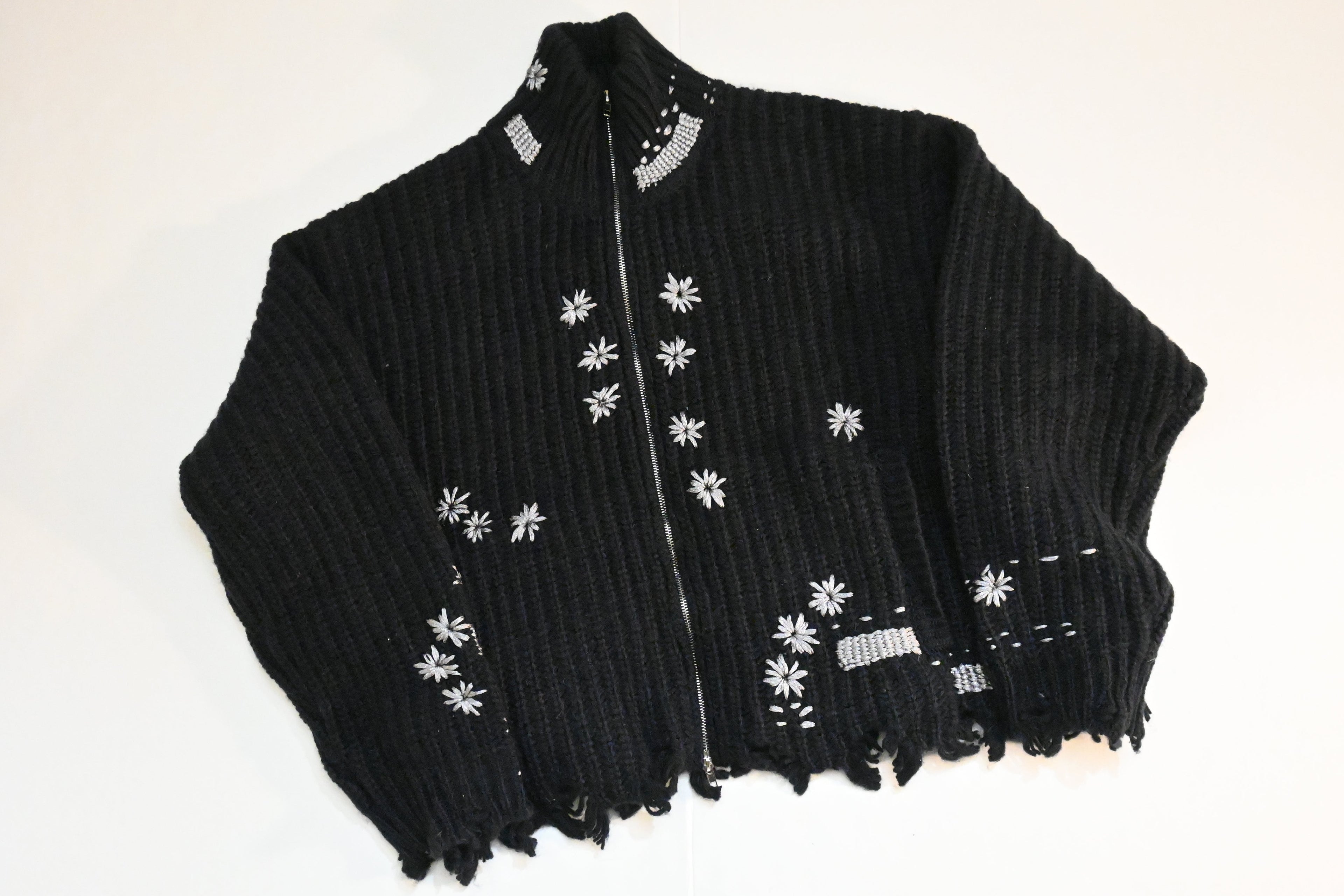 doublet Wool Knit Cardigan – Embroidered (Free Size)