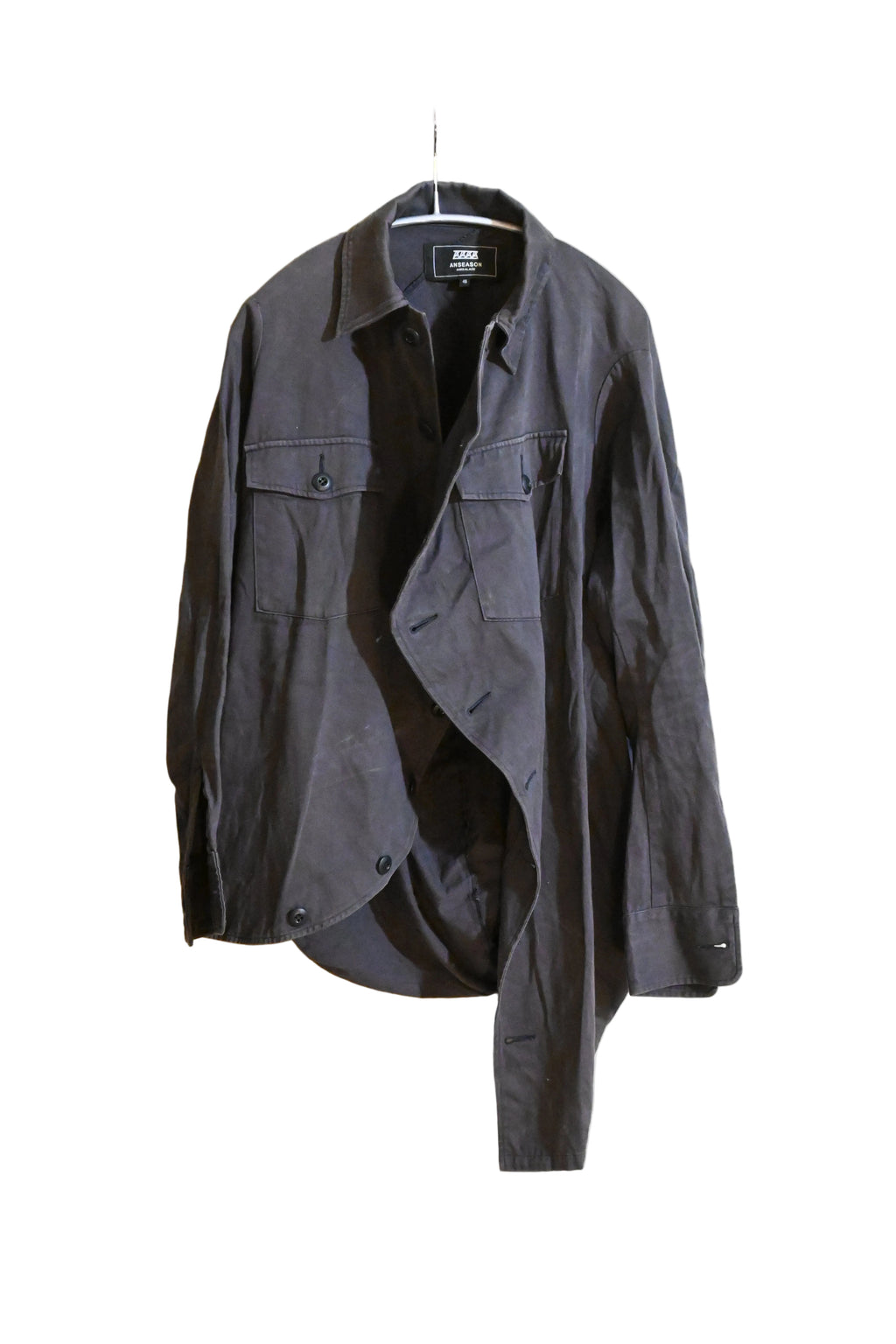 Anseason Anrealage Grey Asymmetrical Shirt – Made in Japan (Size 46)