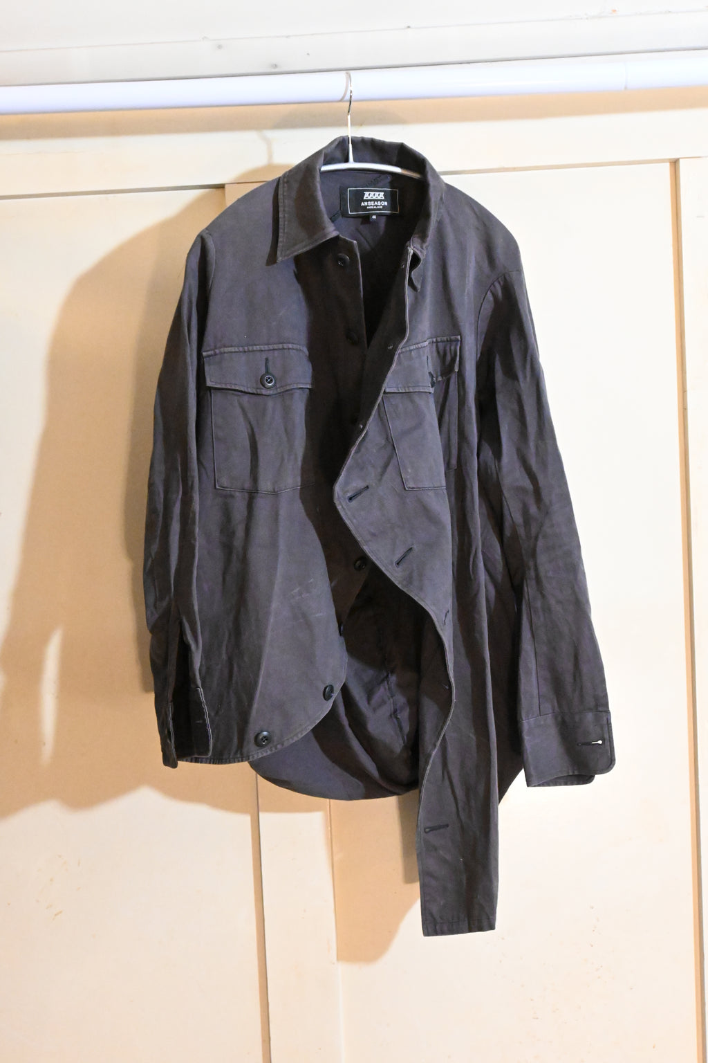 Anseason Anrealage Grey Asymmetrical Shirt – Made in Japan (Size 46)