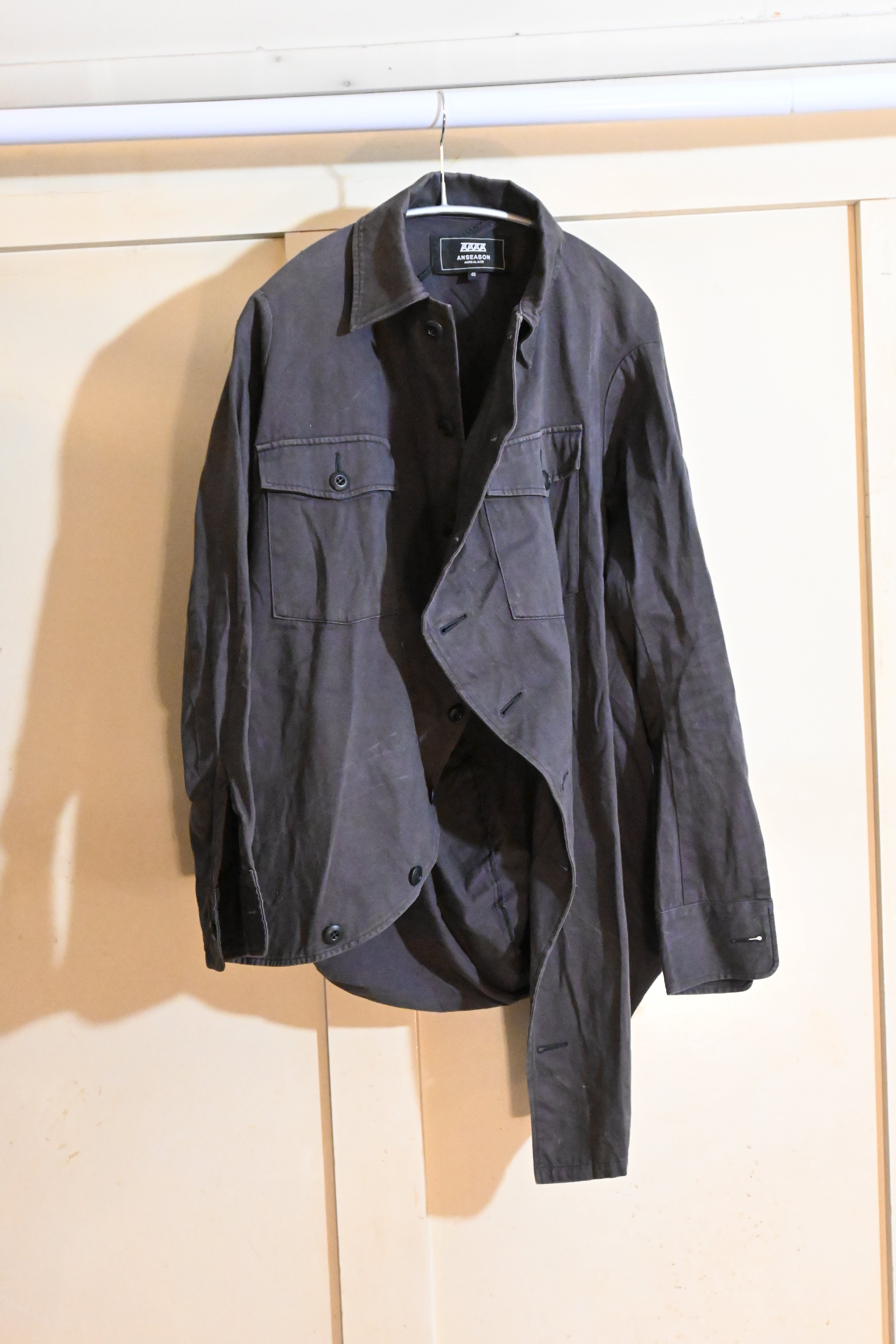 Anseason Anrealage Grey Asymmetrical Shirt – Made in Japan (Size 46)