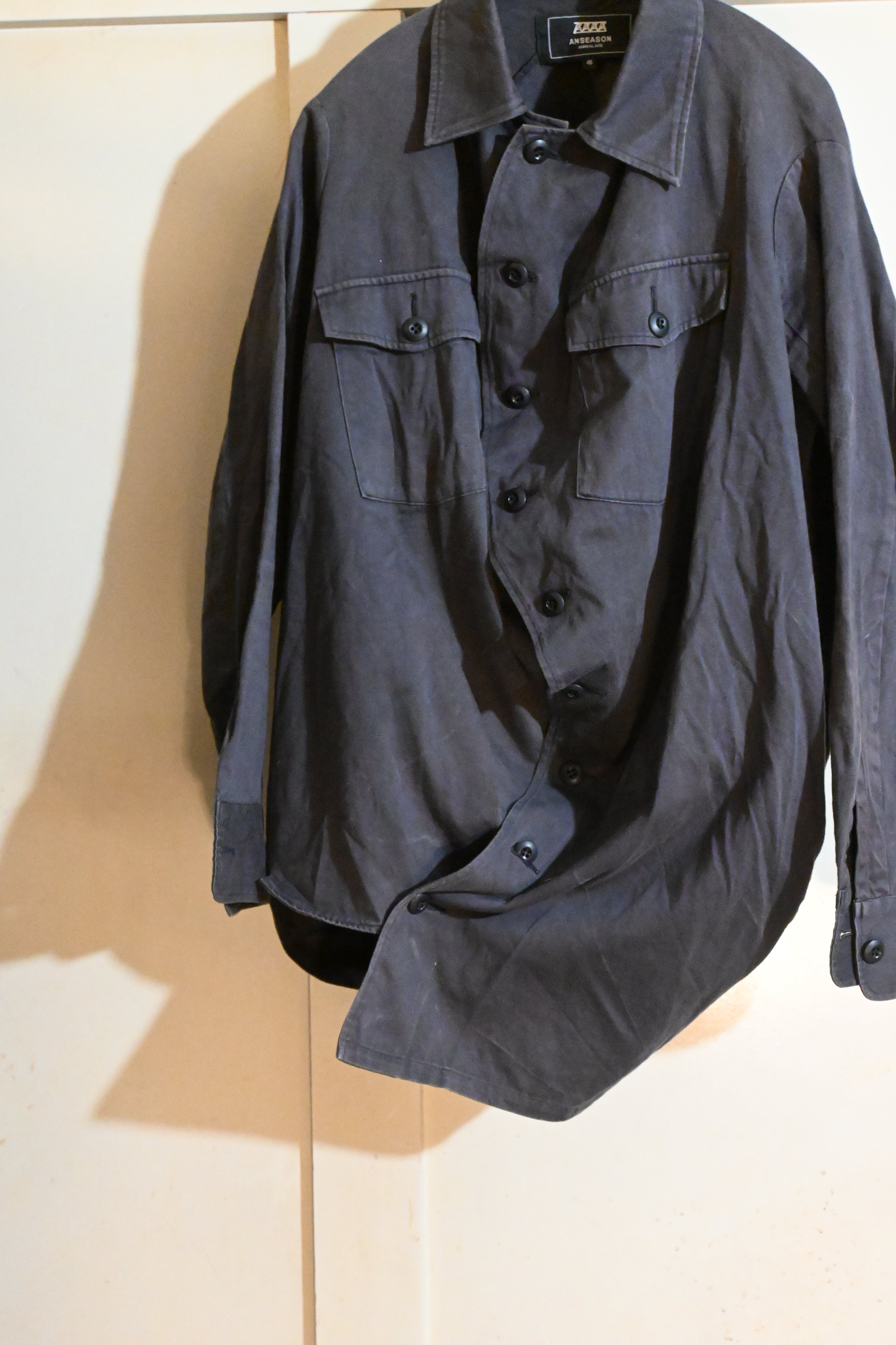 Anseason Anrealage Grey Asymmetrical Shirt – Made in Japan (Size 46)