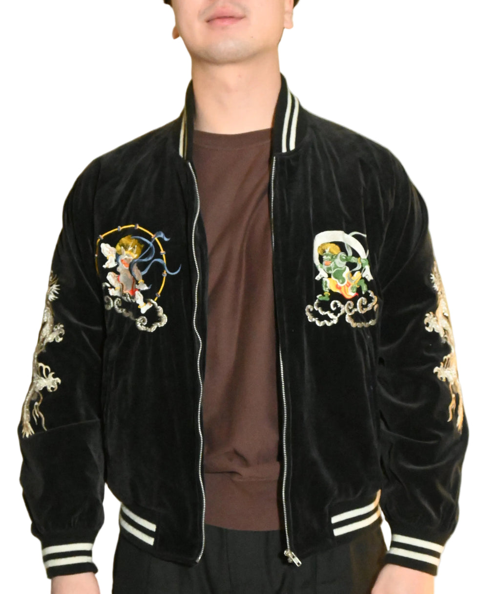 YAMAKO Fujin & Raijin Sukajan Jacket – Made in Japan (Free Size)