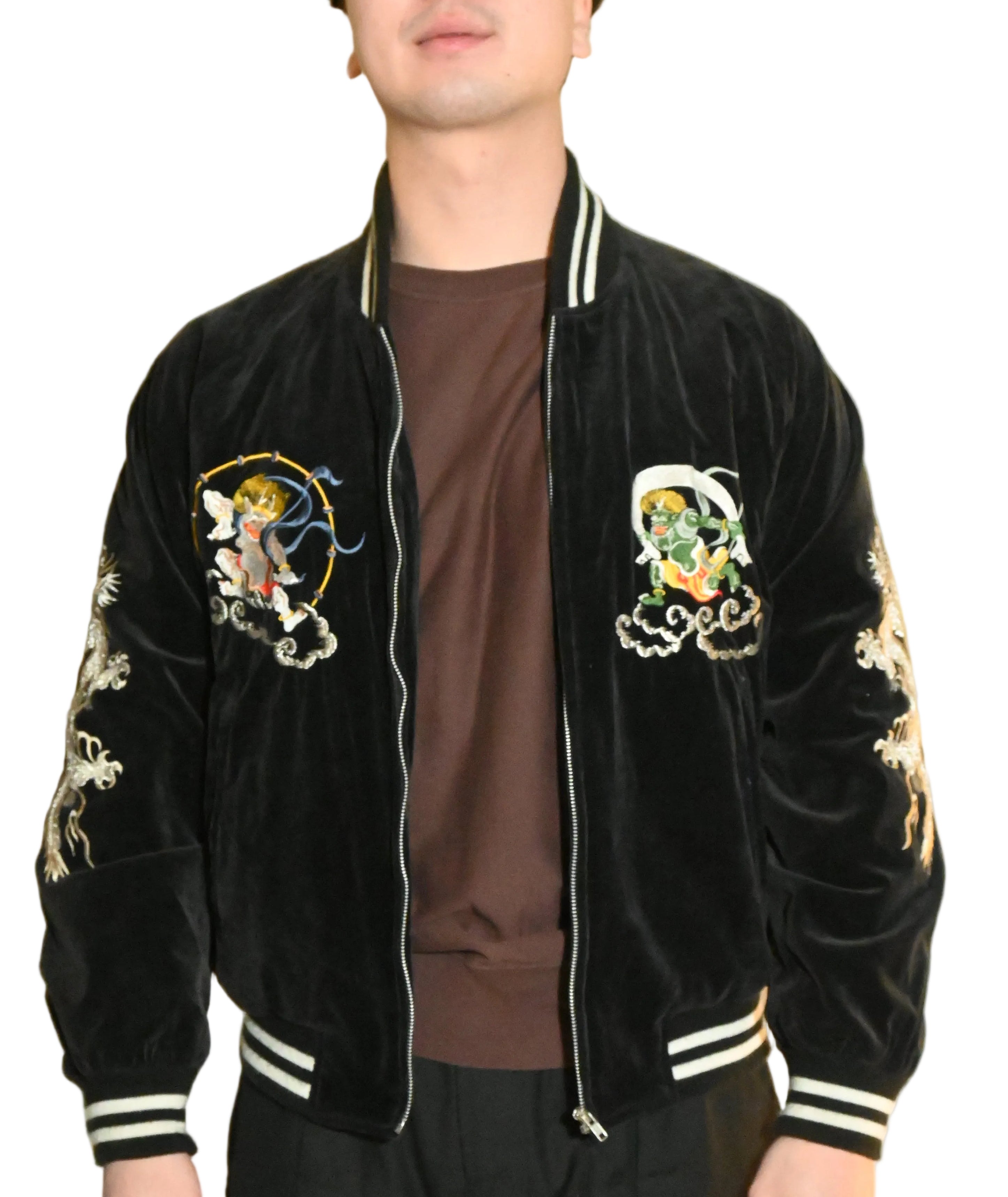 YAMAKO Fujin & Raijin Sukajan Jacket – Made in Japan (Free Size)