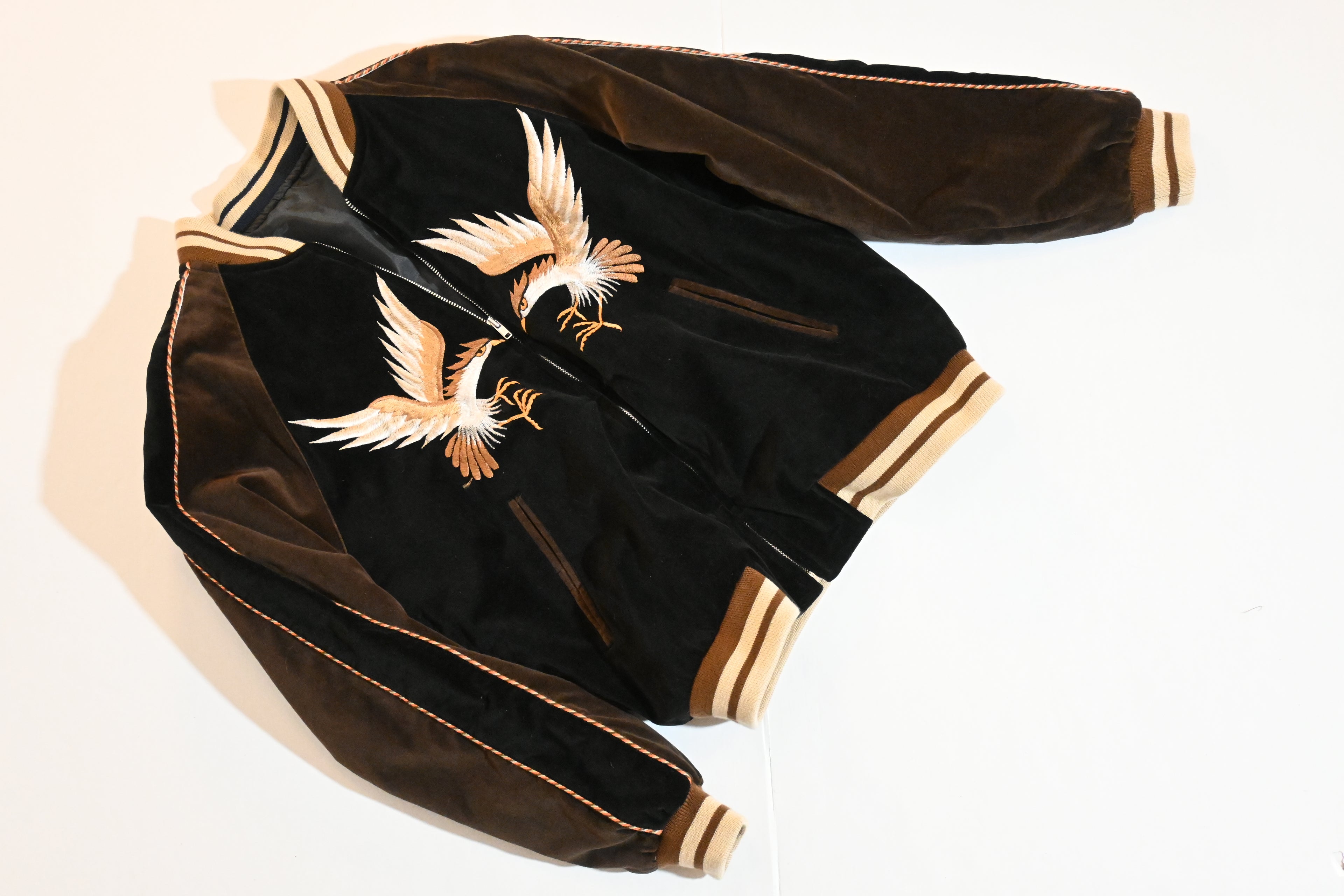 YAMAKO Japan Map Sukajan Jacket – Brown (Size M)