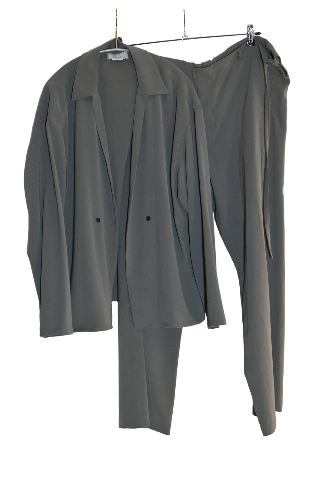 YOKE Tailored Set-Up Suit – Blazer & Pants Grey (Size M)