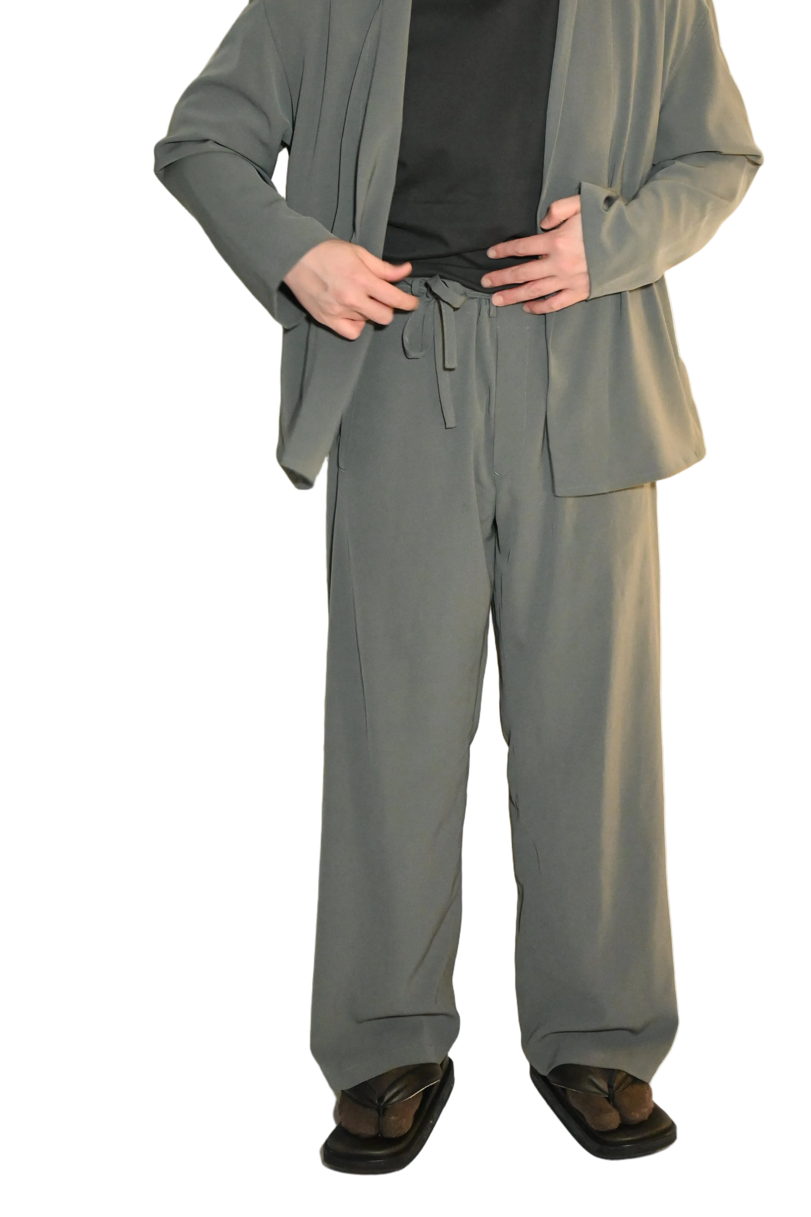 YOKE Tailored Set-Up Suit – Blazer & Pants Grey (Size M)