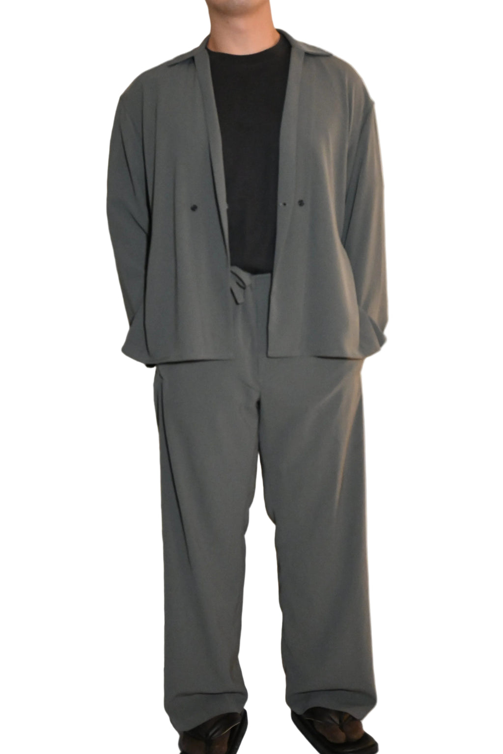 YOKE Tailored Set-Up Suit – Blazer & Pants Grey (Size M)
