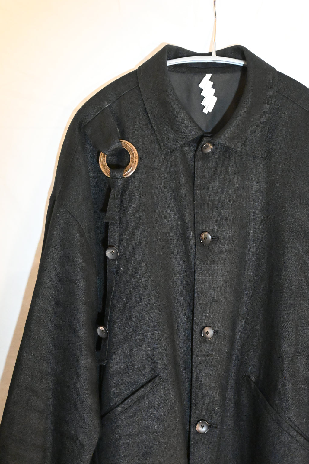 SOSHI OTSUKI Linen Jacket – Navy (Size 46)