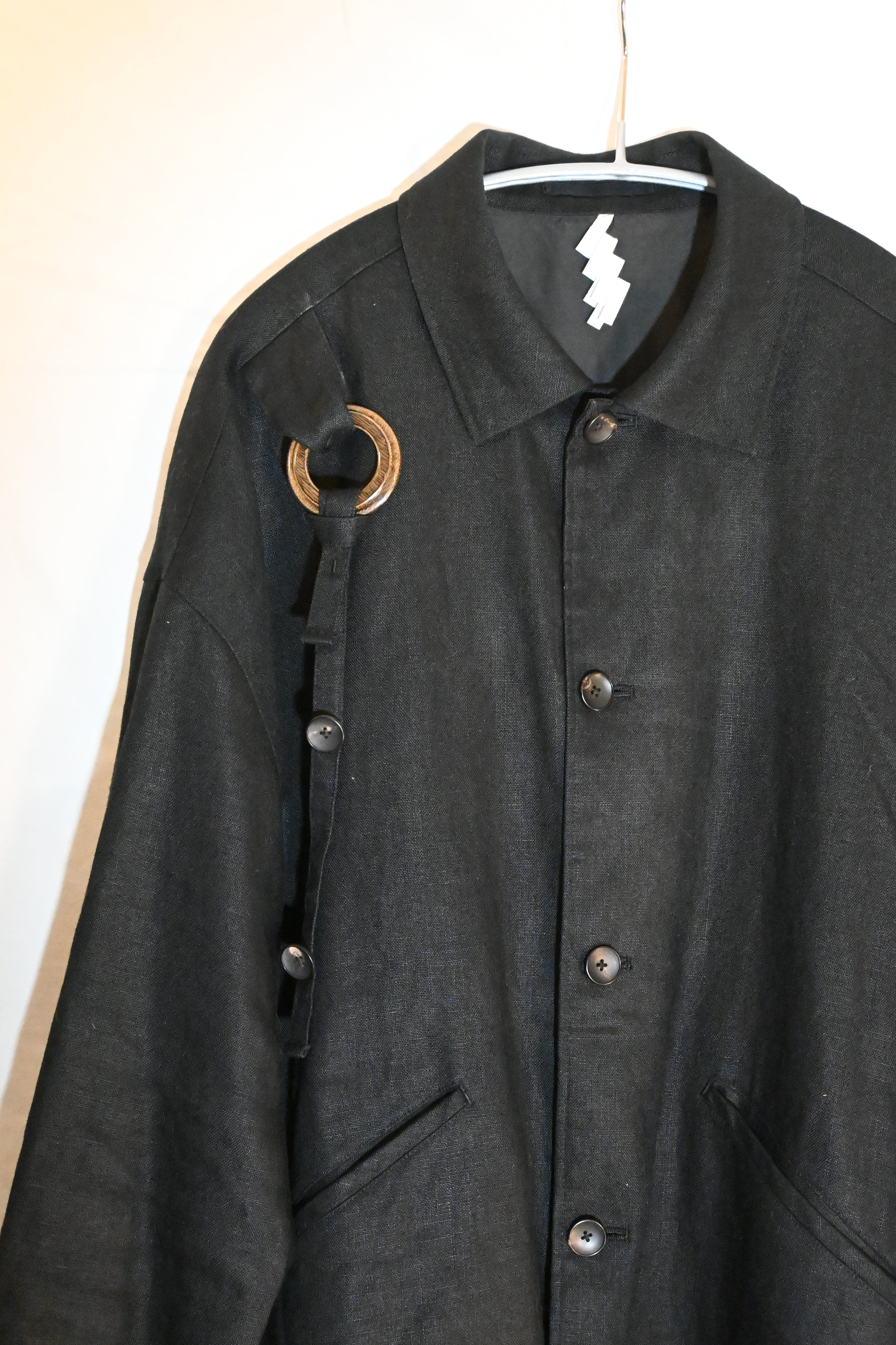SOSHI OTSUKI Linen Jacket – Navy (Size 46)