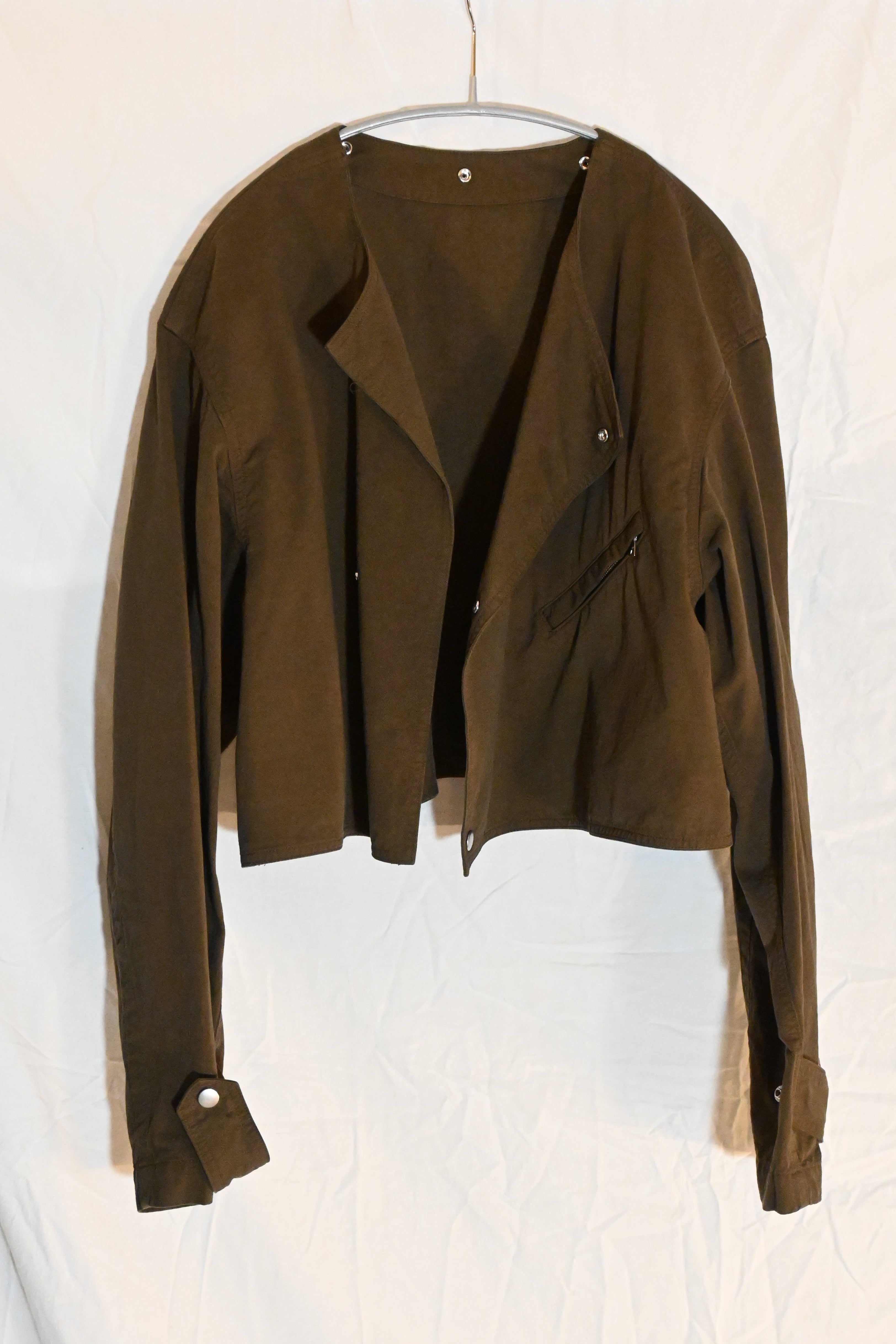 YOKE Military Coat – Brown Cotton Long Coat (Size 3)