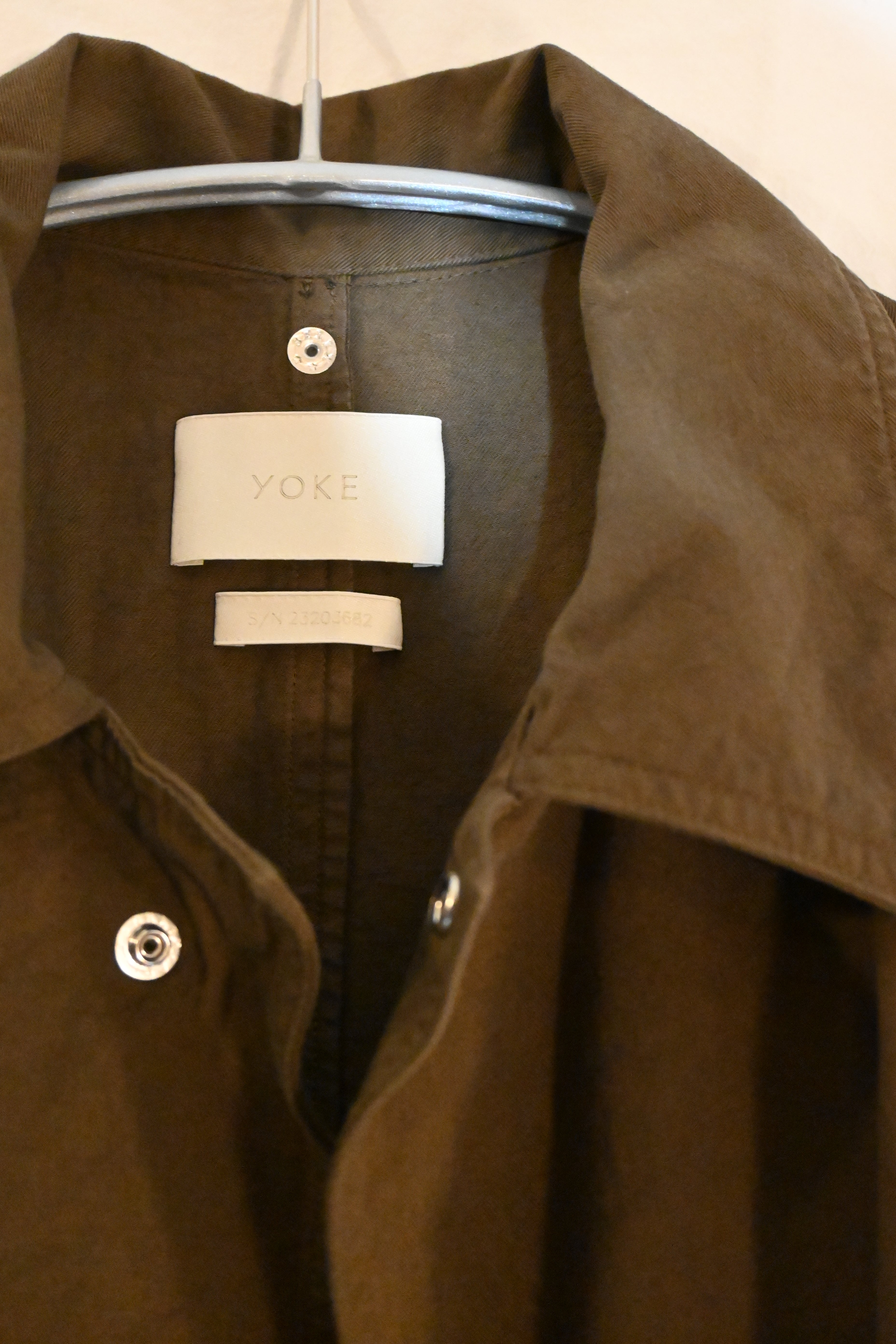 YOKE Military Coat – Brown Cotton Long Coat (Size 3)
