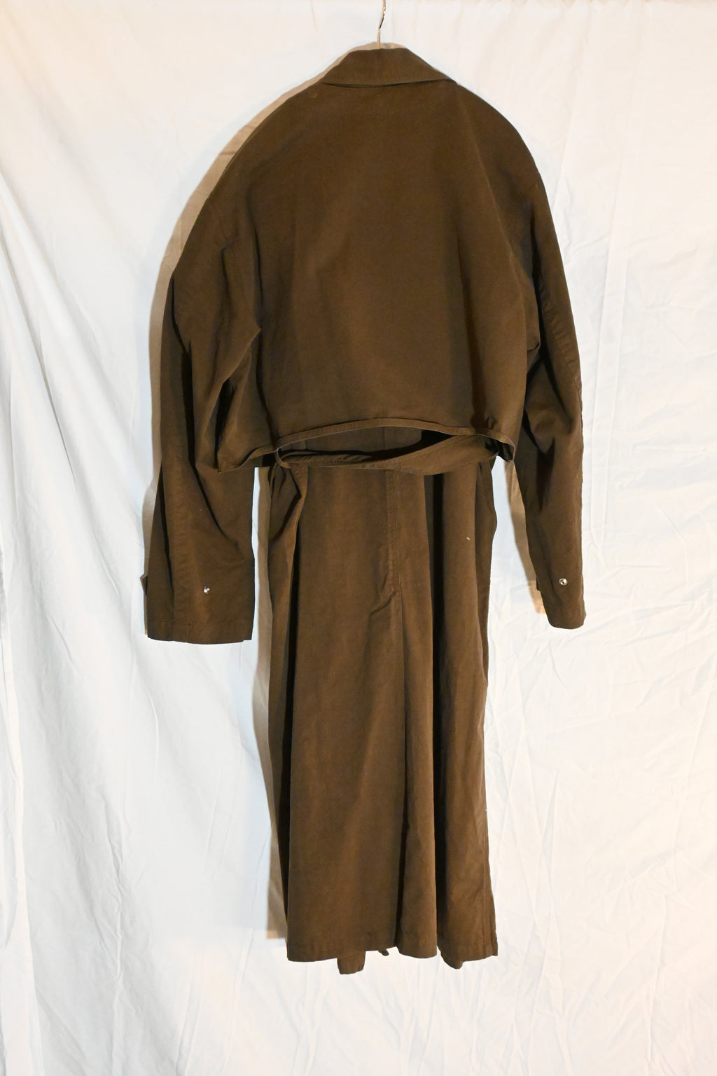 YOKE Military Coat – Brown Cotton Long Coat (Size 3)