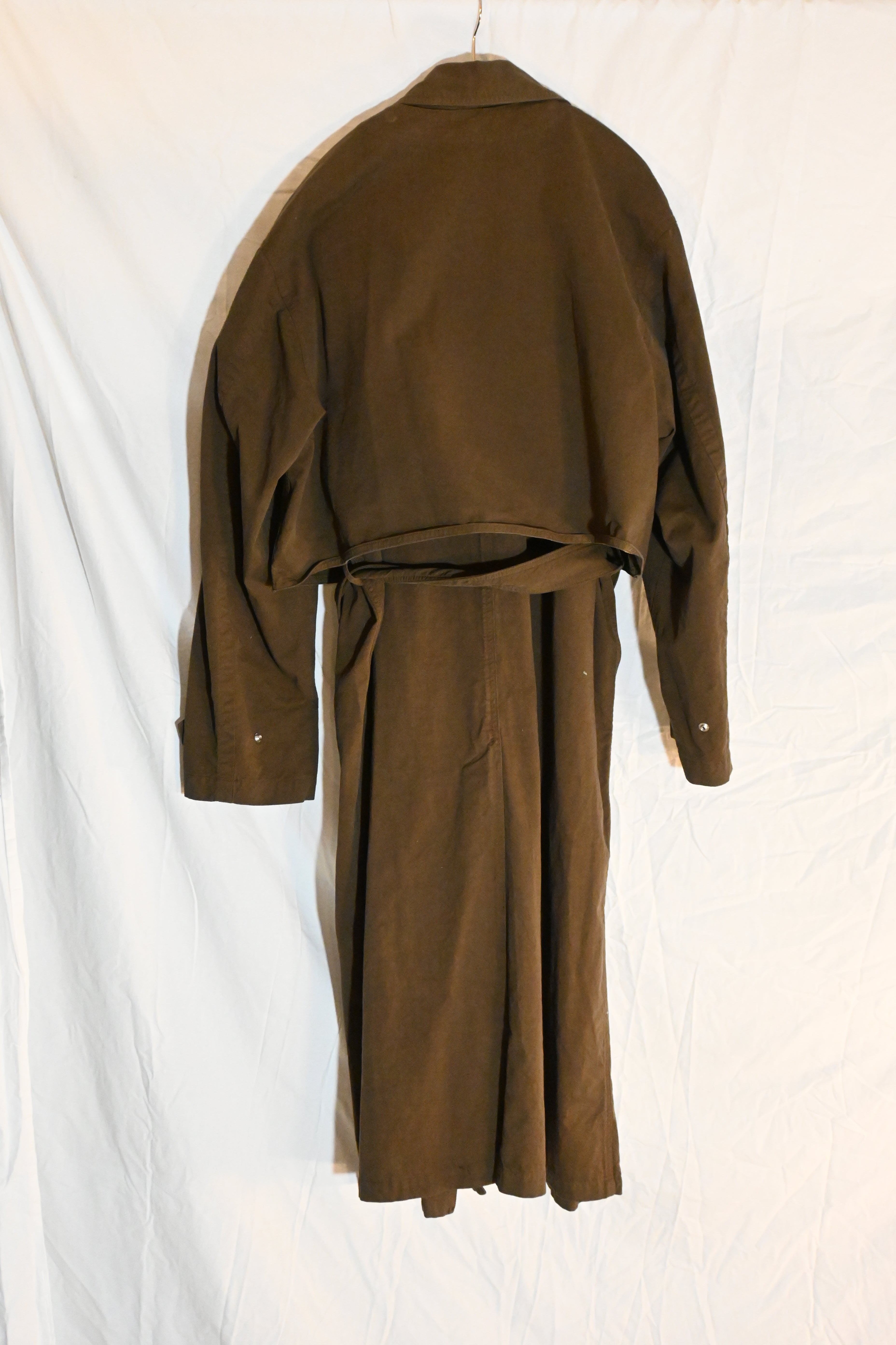 YOKE Military Coat – Brown Cotton Long Coat (Size 3)